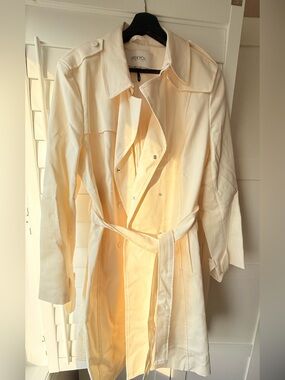 Ipekyol Cream Trench Coat with Belt- Size 12